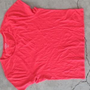J. Crew Red Short Sleeve Organic Slub Tee